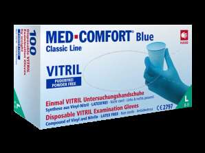 Vitril disposable gloves blue size XL powder-free PPE
