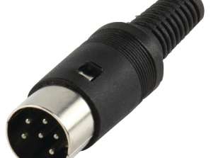 6pin DIN Male Black Connector