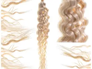 Sünteetilised juuksed afroloki blondi punumiseks
