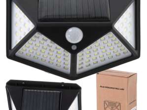 Lâmpada Sensor Solar de Movimento e Crepúsculo 100 LED