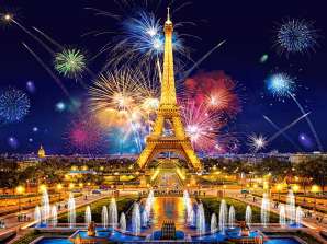 Puzzle 1000 Teile Feuerwerk über dem Eiffelturm 68 x 47 cm CASTORLAND