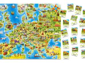 Puzzle edukacyjne układanka Mapa Europy 212 elementów 7  CASTORLAND