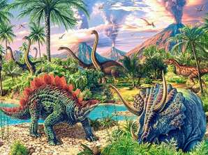 Пазл 120 деталей Динозавры у вулканов 6 КАСТОРЛЕНД