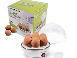 Egg Cooker EKE001 by Espersona - Automatic Cooker for Hard, Medium & Soft Eggs - (1-7) Eggs, Measurement with Lancer Included