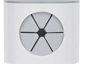 Круглая подставка для электрической зубной щетки бело-серого цвета