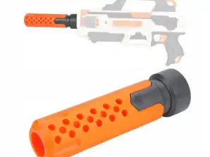 Long silencer, orange for NERF Modulus