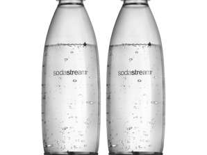 SodaStream 1L drošinātāju divu iepakojumu pudeles melnas