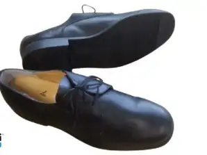Men's black leather shoes for office
