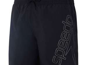 Shorts för män Speedo Logo 16 SVART/GREKISK METALLIC storlek L