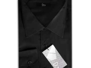 Chemise Homme Noir Réf. 1106 Tailles S, M, L, XL, XXL Manches longues