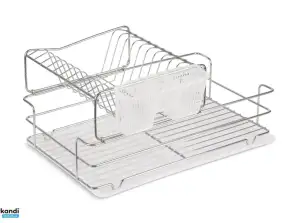 EB-302 Égouttoir spacieux avec bac d’égouttage en acier inoxydable - avec panier à couverts - 33x48x24