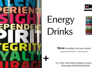 Energetické nápoje 250ml - 330ml - 500ml - Špičková kvalita - Vyrobeno v EU
