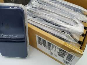 Husă din silicon Apple pentru iPhone XS Max albastru mediu, nou-nouț în cutie.