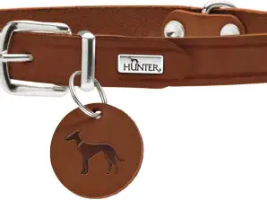 Ловец куче каишка и яка - Хънтър линия, колан & яка - изящна кожа - Безплатна доставка - Hunter линия