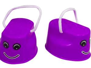 Children's Jumping Stilts Bucket Clogs Balance 2 Pieces Purple