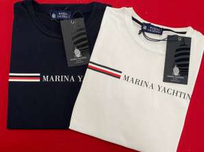 Stock vyriški marškinėliai pasirašė Marina yatching p/e