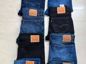 Levi's Jeans za muškarce. - Prodaja - Veličina 30 do 44 - Imajte različito pranje u crnoj, plavoj, sivoj boji. - Tkanine Cotton-Spandex.