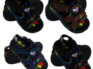 KINDERSCHUHE SANDALEN VELCRO SANDALEN MARINEBLAU BRAUN SCHWARZ 23 - 29