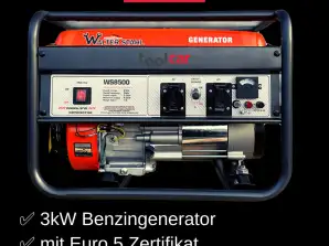 Avarinio generatoriaus benzininis generatorius 3,0kW, Euro 5