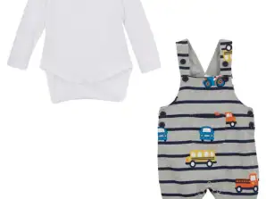 Mail-order Baby Long Sleeve Body Sweat Dungarees 2 pcs