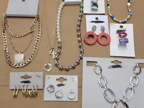 Autorização de joias por atacado do Reino Unido Ex Chain Stores - Brincos de joias de moda mista, colares, pulseiras, anéis etc - joias baratas a granel