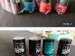Loreal, Astor, Maybeline, nail polish, various models and colors.