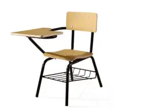 Chaise de salle de classe en bois avec bloc-notes - Chaises de bureau d’école, Chaises de bureau pour