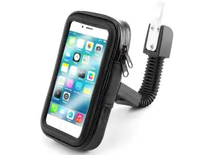 Support étanche pour moto vélo scooter téléphone XL noir