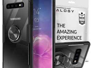 Alogy gyűrűtartó átlátszó páncél Samsung Galaxy S10 Plus fekete