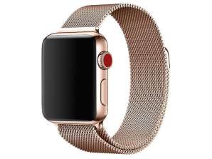 Bracelet Milanais Alogy bracelet pour Apple Watch 42/44/45/49mm or