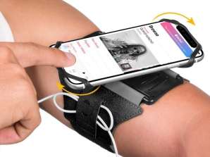 Armband VUP+ Sport-Schulteretui für Handy Schwarz