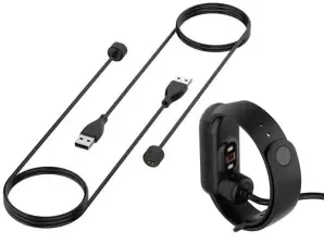 Ladegerät Alogy USB-Kabel für Xiaomi Mi Band 5 Global schwarz