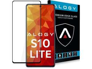 Стъкло Alogy Full Glue случай приятелски за Samsung Galaxy S10 Lite черен