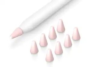 Silicone tip x8 Alogy cover for Apple Pencil 1/2 Pink