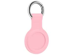 Silicone case Alogy key ring with carabiner for Apple AirTag Pink