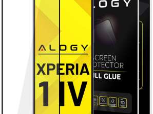 Hærdet glas til Alogy Fuld limkasse venlig til Sony Xperia 1