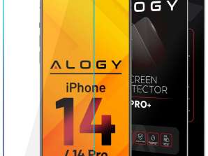 Protezione dello schermo in vetro temperato 9H Alogy per Apple iPhone 14 / 14 Pro