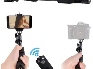 Stick Selfie Stick Tripod Bluetooth Wireless med fjärrkontroll för