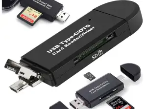 Čitač memorijskih kartica SD microSD TF USB USB-C Tip C USB OTG 3w adapter