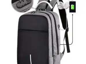 Anti-theft backpack for laptop, for tablet with combination lock uniwe