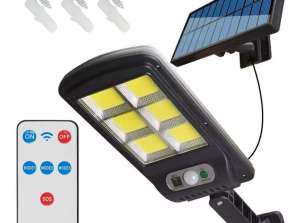 Solarlampe 120 LED COB mit Außenpanel mit Bewegungsmelder und mit