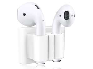 Silikonremkrokhållare för Apple Airpods vit