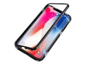 Magnetic Glass Case for iPhone Xr Black