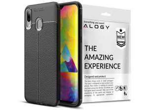Alogy Leather Armor -kotelo Samsung Galaxy M20 mustalle