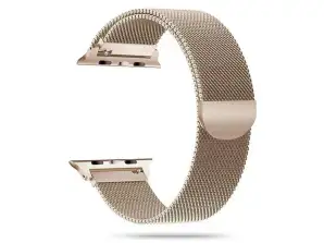 Milanese armband Alogy Strap voor Apple Watch 38/40/41mm Goud