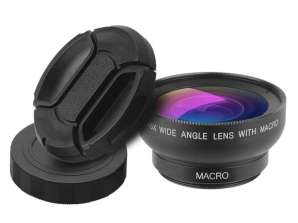Apexel APL-0.45WM lente para 2in1 0.45X Grande Angular 12.5X Macros