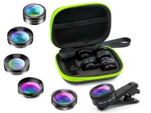 Apexel APL-DG6 Set of 6 Phone Lens Lenses + Case