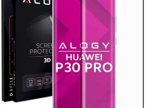 Szkło hartowane Alogy na cały ekran do Huawei P30 Pro Czarne