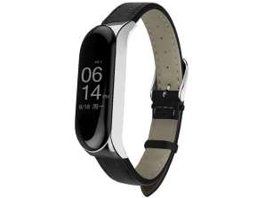 Alogy leather band strap for Xiaomi Mi Band 5 Global Black