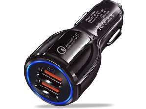Швидкий автомобільний зарядний пристрій Alogy 2x USB 3.1A QC 3.0 18W
